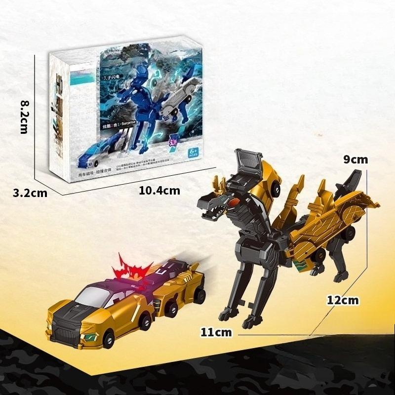 Collision Transforming Dinosaur Car Toy Magnetic Dinosaur Transformer Car Transform into Dinosaurs Fun Transforming Cars