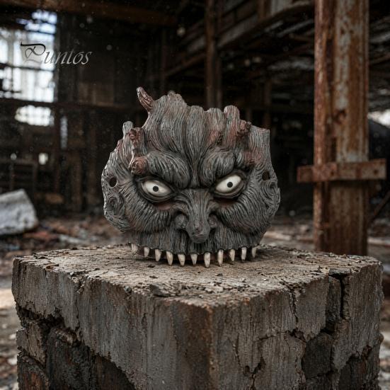 Реалистичная маска с текстурой коры, маска Демона-Дерева на Хэллоуин, половина лица, удобная, детализированная, с сучками, регулируемый ремешок, ужас для косплея, вечеринки, костюма, реквизит
