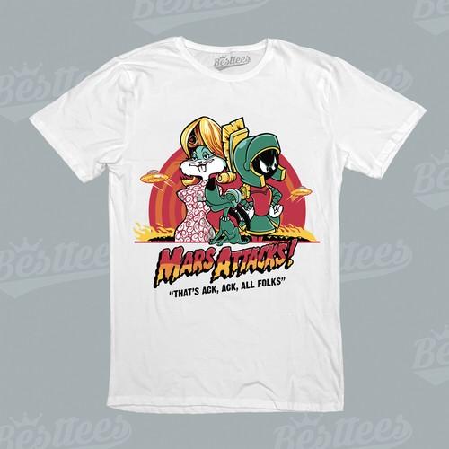 Men/Women/Kids Classic Mars Attack Bugs Bunny Easter Cartoon Graphic T-Shirt S разноцветный