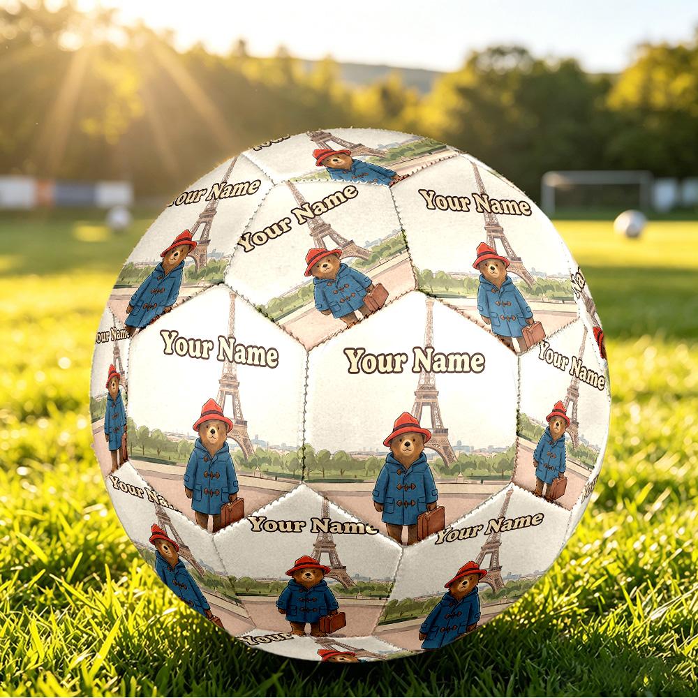 Custom Name Text Size 5 Football,Paddington Standard Training Soccer Ball