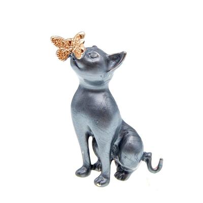 Nuevos broches esmaltados de gato y mariposa para mujer, Pin de Animal a la moda, joyería de gatito de boda de alta calidad