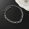IngeSight.Z 2 Style Punk Unique Shiny Glass Drill Choker Necklace Retro Charm Irregular Short Neck Chain Accessory Jewelry Gift