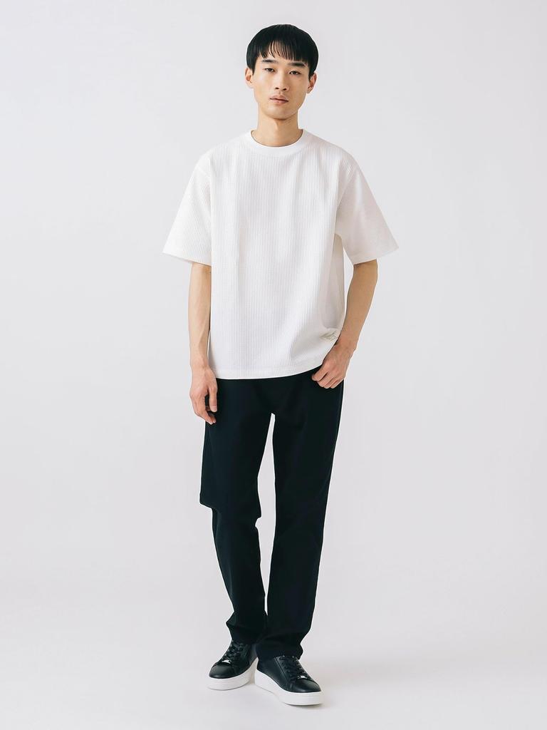 Beams Heart Quick-Dry S/S Waffle T-Shirt (Moisture-Wicking, Quick-Drying, and Pill-Reducing), Men's White, Size L, 42040348639