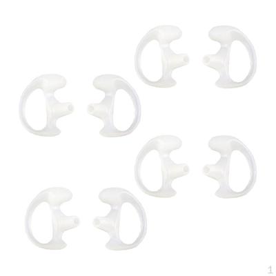 8 Pcs Clear Silicone Earbud For Acoustic