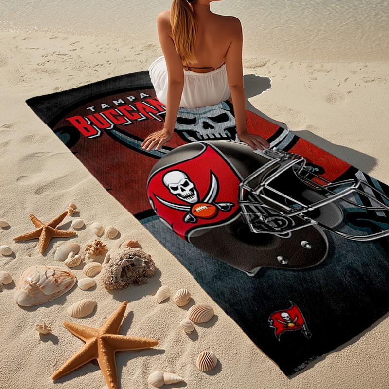 Buccaneers Team Spirit Microfiber Beach Towel, Lightweight And Quick-Dry, for Summer Travel, Beach Essential, Swimming Pool