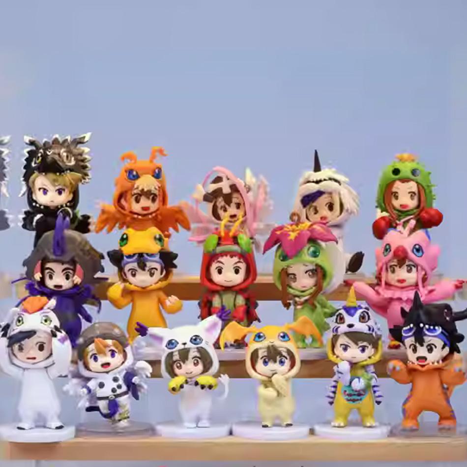 Bandai 8pcs/set 10cm Digimon Digital Monsters Cosplay PVC Action Figures Set Cute Collectible Model Toys for Kids