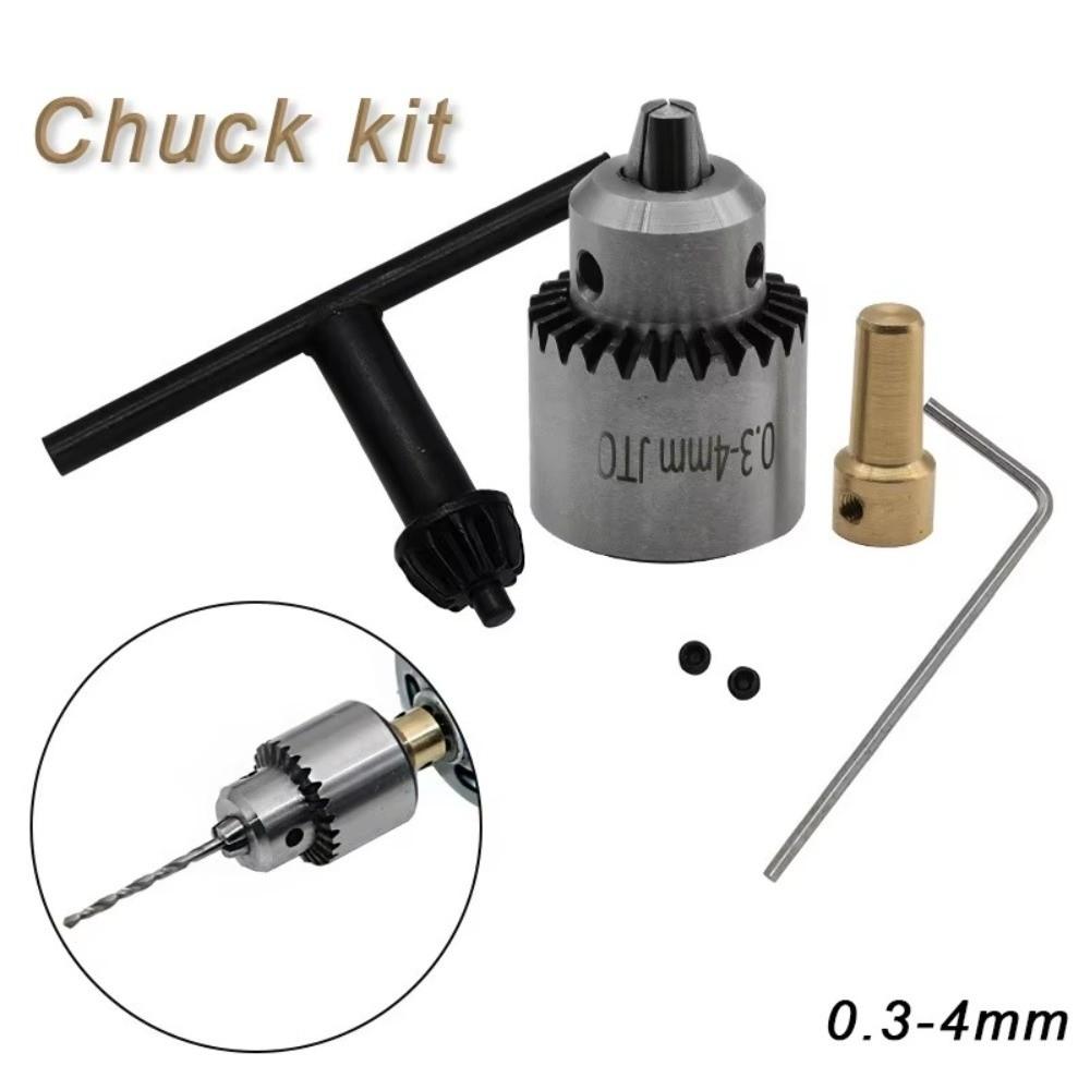 4Pcs/Set High Precision Drill Chuck Adaptor Connecting Rod Micro Drill Chuck  Micro Motor Drill