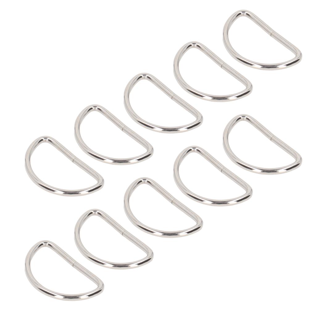 100 Stück Metall D-Ringe Glattere Oberflächen Klassischer Look Metallringe Schnalle für DIY Gürtel Gepäckgurte Handtaschen Rucksäcke