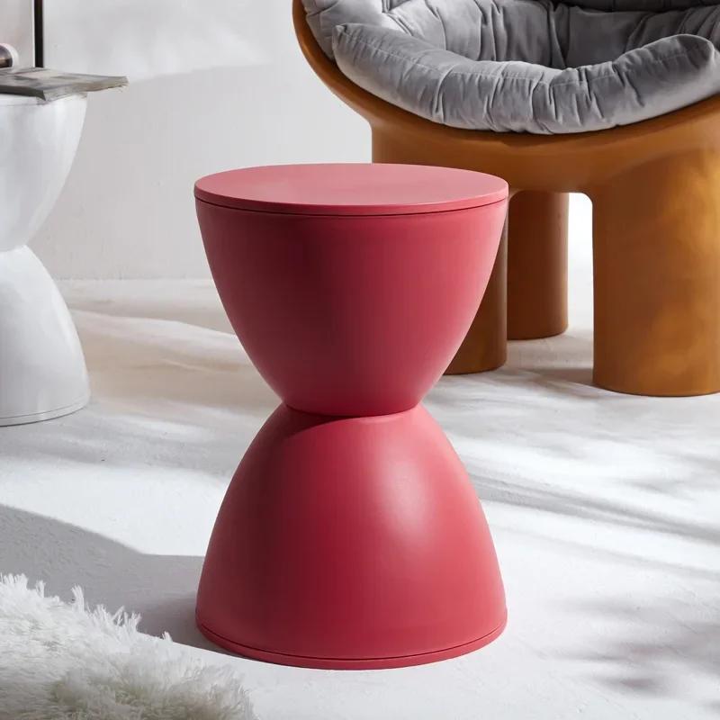Nordic Style Footstool Creative Change Shoe Round Tea Table Multi-color Thickened Fashion Thickened Plastic Round Stool
