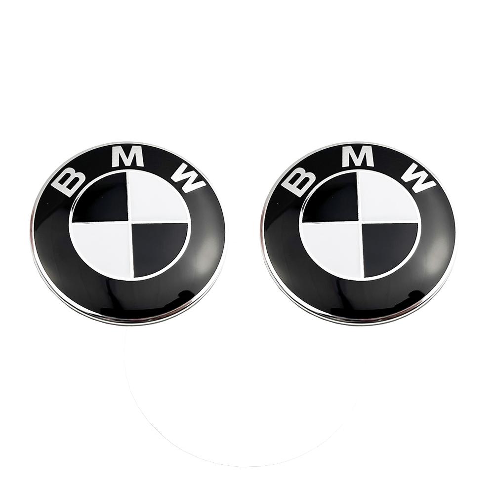 Car Hood Emblem Front Bonnet Logo Trunk Badge 2Pcs 74mm 82mm For BMW E46 E90 E39 E60 E36 E30 E61 E91 E92 E87 F10 F20 F30 X3 X5 DA2