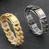 Retro 19MM Heavy Duty Cuban Link Chain Man Bracelet for Men Punk Gothic 316L Stainless Steel Jewelry Men's Bracelets Boys Gifts