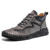 2025 New Men's Casual Shoes Korean Version of Trendy Sports High-top Leather Shoes Handmade Large-size Men's Shoes Wear-resistant Tide