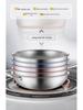 316 Stainless Steel Non-Stick Wok, Flat Bottom, Induction Compatible, Deepened Stir-Fry Pan