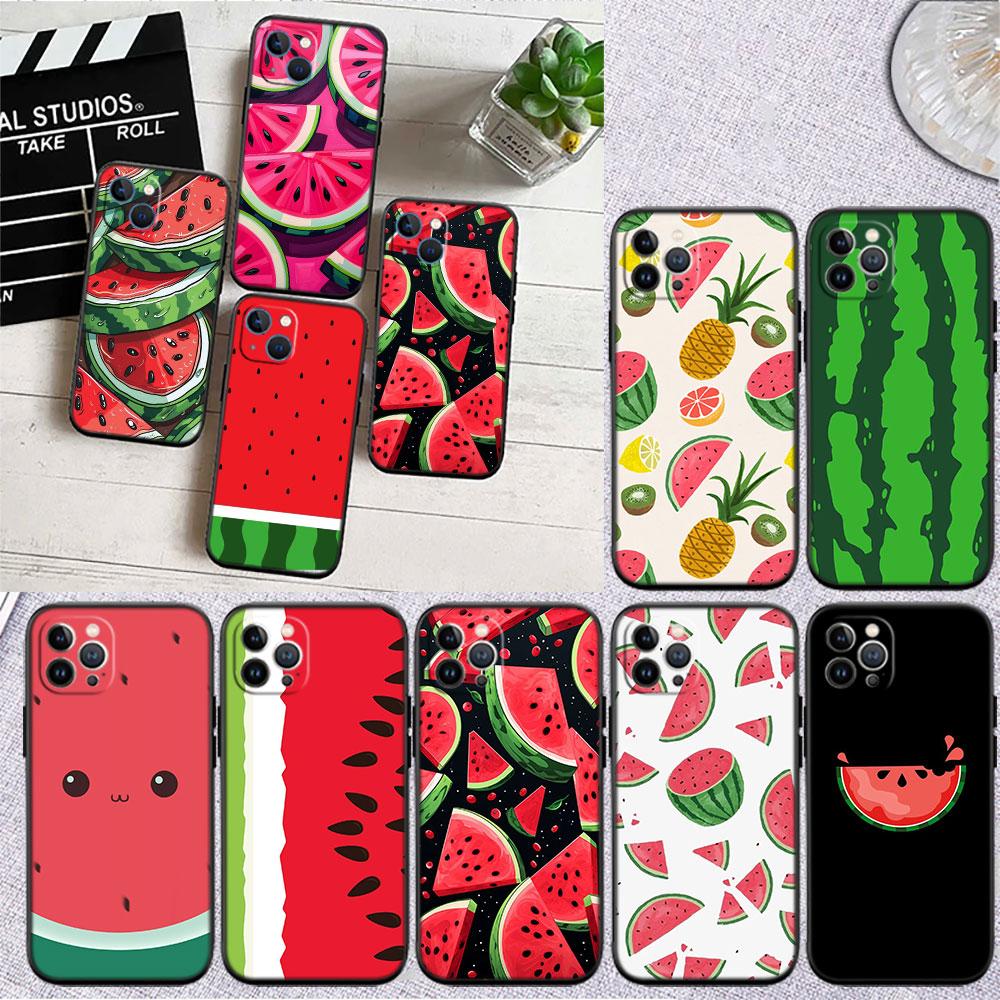 LO21 Étui Cartoon Fruit Pastèque pour Samsung A11 A12 A13 A15 A52S A53 A55 A56 A70 A71 A72 A73 F06 F16 F56 S10 Plus S10e