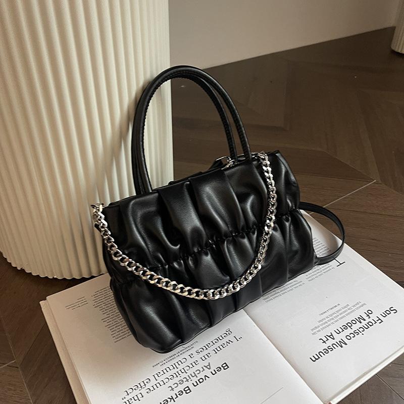 

Bag Women s 2024 New Crossbody Bag Autumn Niche Design Fashion Explosive One Shoulder Portable Folded Small Square Bag чорний