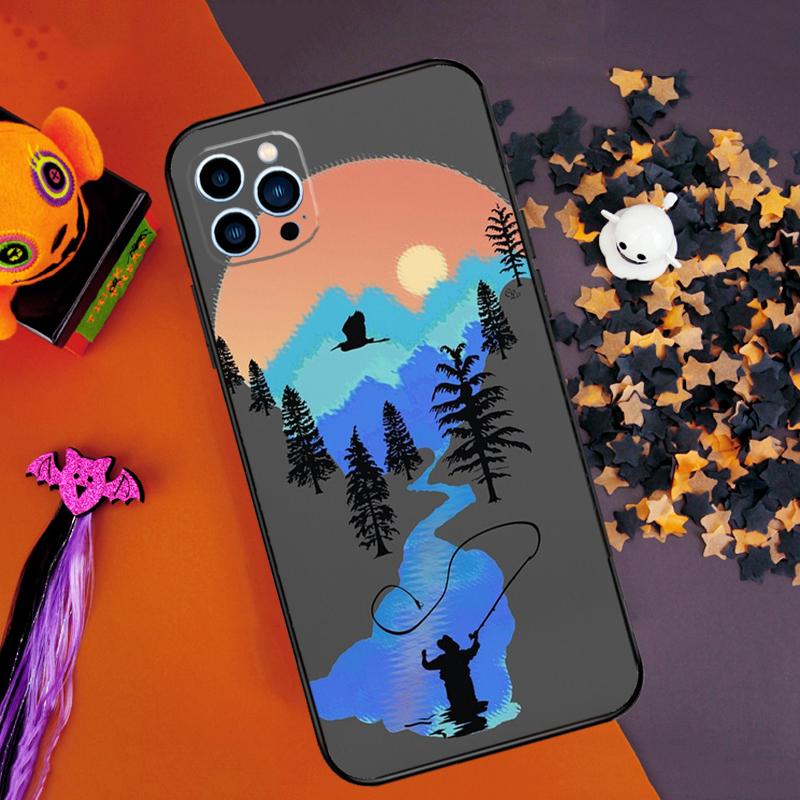 Fishing Fisherman Bumper Case For iPhone 16 15 14 Pro Max 11 12 13 Pro Max Mini XR 15 16 Plus 16e Phone Cover