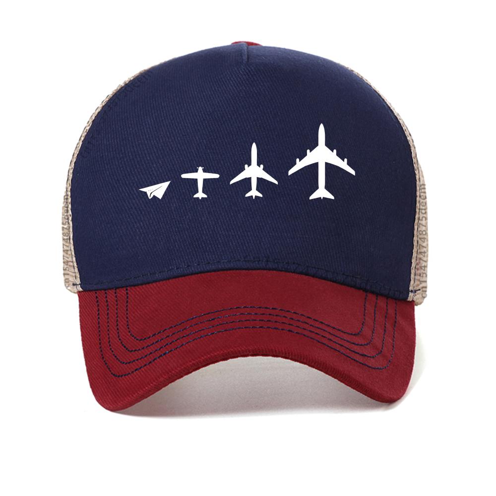 

Men s History Of Airplane Evolution Print baseball cap Stylish Crew Versatile For Casual caps summer adjustable Snapback hats Adjustable красный