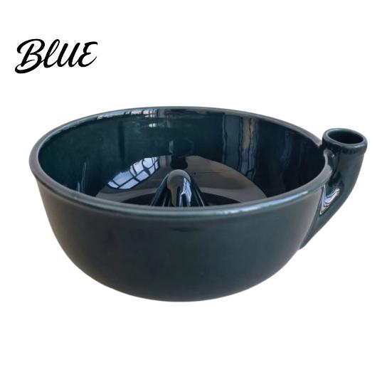 Durable Ceramic Wash Basin Self Rinsing Bowl with Hollow Drain Holes Swirl-Flow Berry Bowl Washing Fruit Rinse for Kitchen Counter Non-slip
