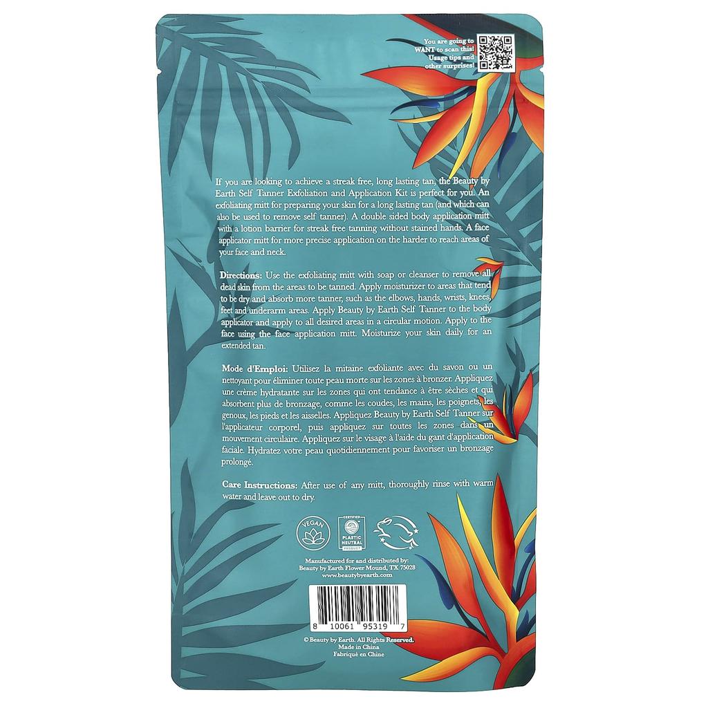 Self Tanner Exfoliation & Reapply Kit, 3-piece set