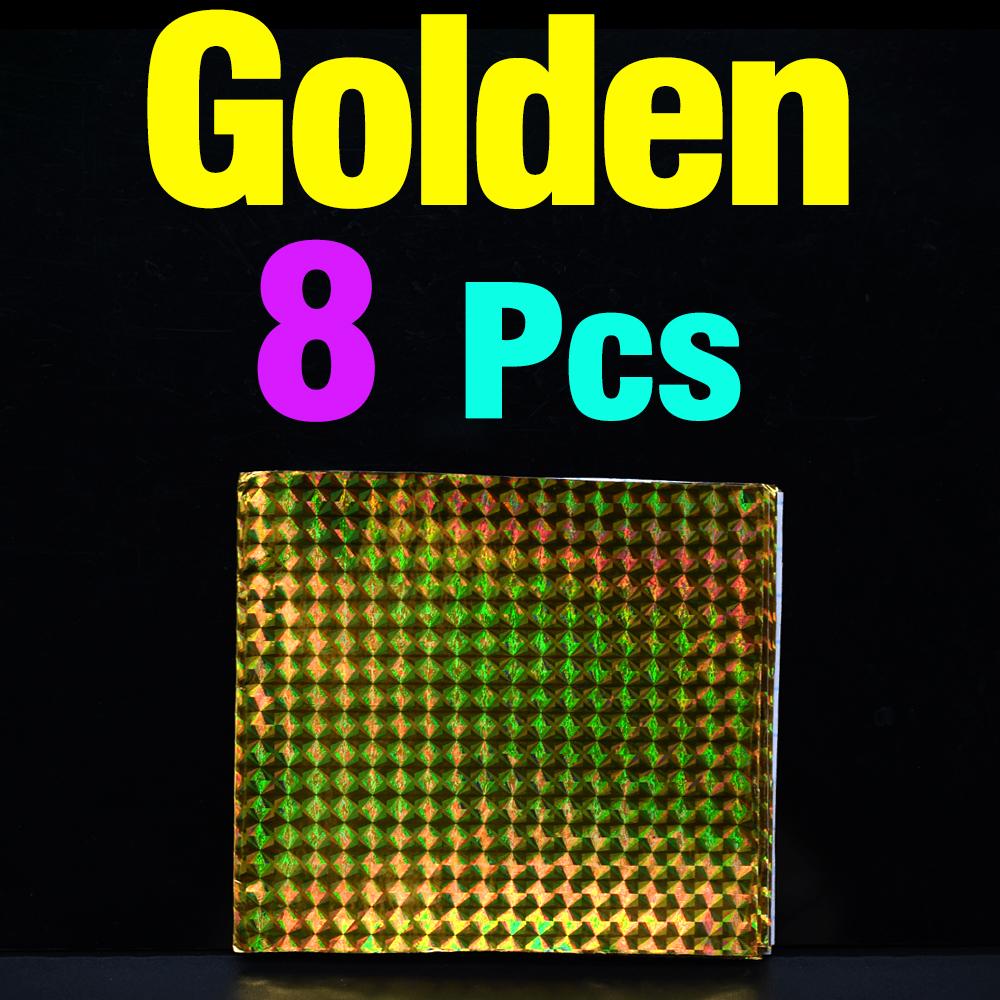 8 Stück/Packung Holografische Klebeaufkleber Bastel-DIY-Folie Flash Köderband für Angelköderherstellung Metallköder