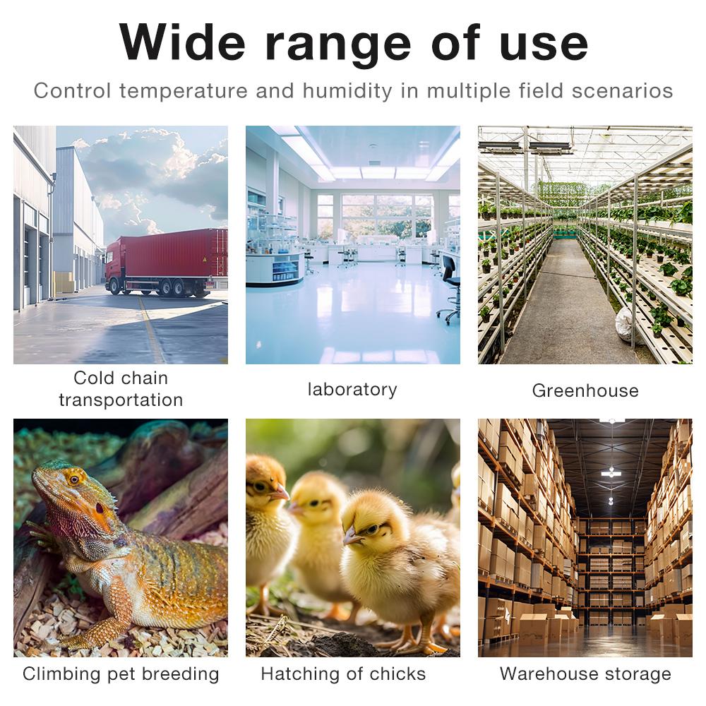 Incubation Temperature And Humidity Controller Automatic Egg Incubator 5.0~95.0%RH -20.0~60.0℃ Thermometer Thermoregulator