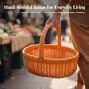 Woven Basket with Handle | Decorative, Oval Shopping Basket, Portable, for