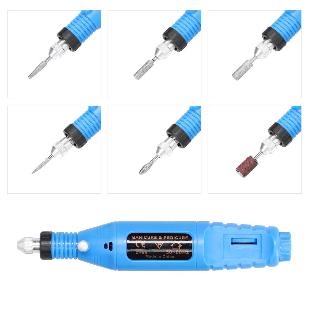 USB Power Supplys Handheld Mini Electric Grinder Nail Gelatum Removing Tool Machine Speed Adjustable Grinding Rotary