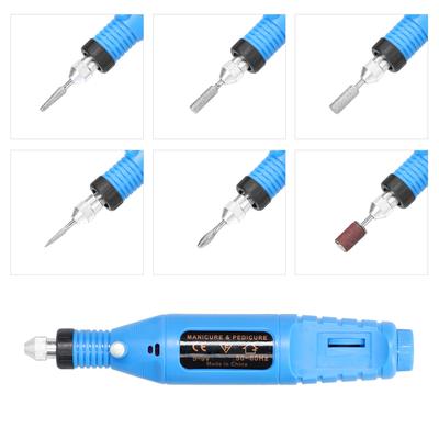 USB Power Supplys Handheld Mini Electric Grinder Nail Gelatum Removing Tool Machine Speed Adjustable Grinding Rotary