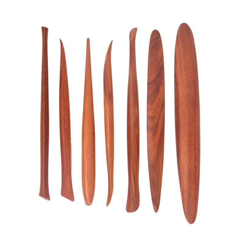 7-piece Pottery Tools Carving Crafts Wooden Clay Sculpture Knives Pottery Sharpening Modeling  Pottery Clay Ceramic Tools
