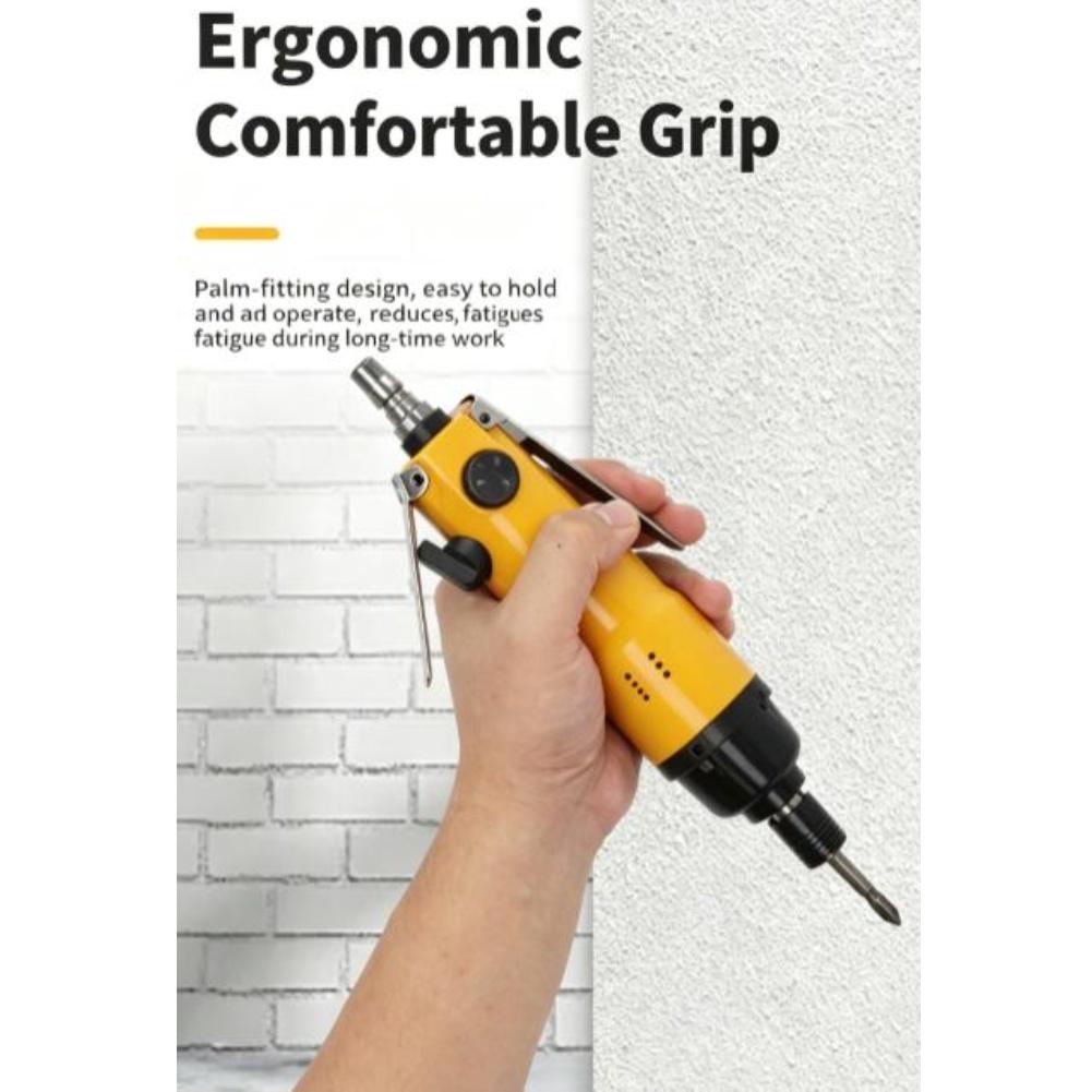Driven Pneumatic Screwdriver 60 Nm Torque 1/4 Inch Straight Handle Compact Design for Tight Space Operation Driven