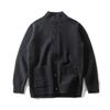 Unisex Oversized Ribbed Hem Knit Cardigan With Stand Collar Pineapple Casual Sweater Fall
