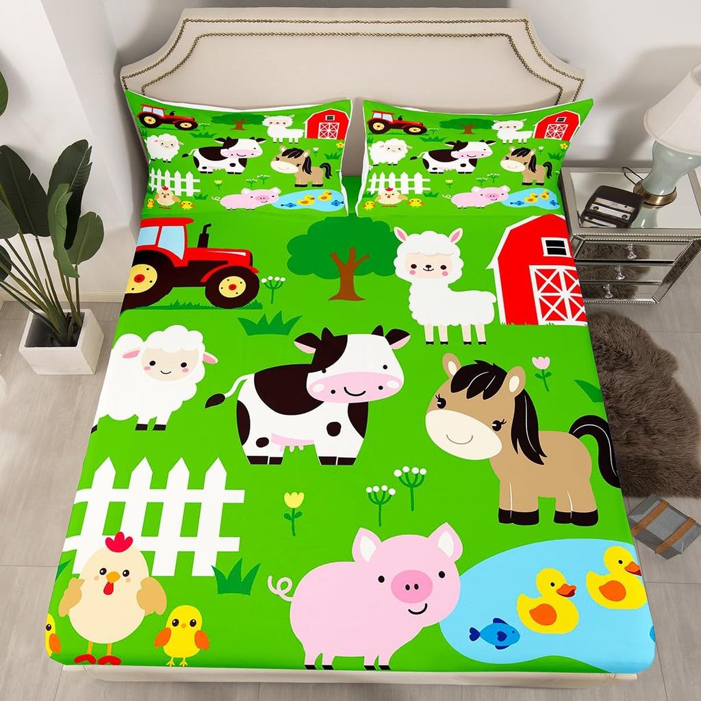 Pigs Duvet Cover Set for Kids Boys Girls Quilt Covers Lightweight Down Room Decor Queen Size 2 Pillowcase 1 Duvet Cover No Quilt