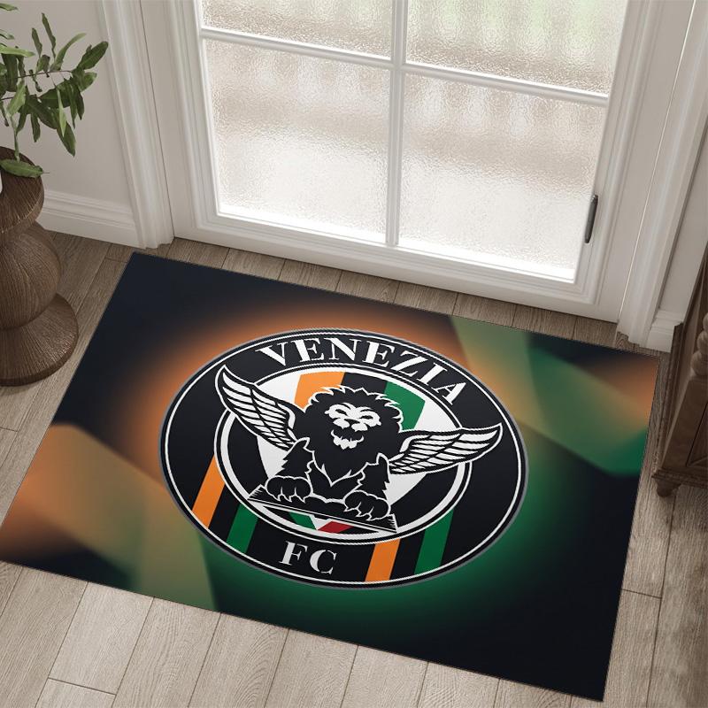 Venezia FC Football Design Crystal Velvet Carpet Cozy Non?Slip Printed Rug For Bedroom Living Room Entrance