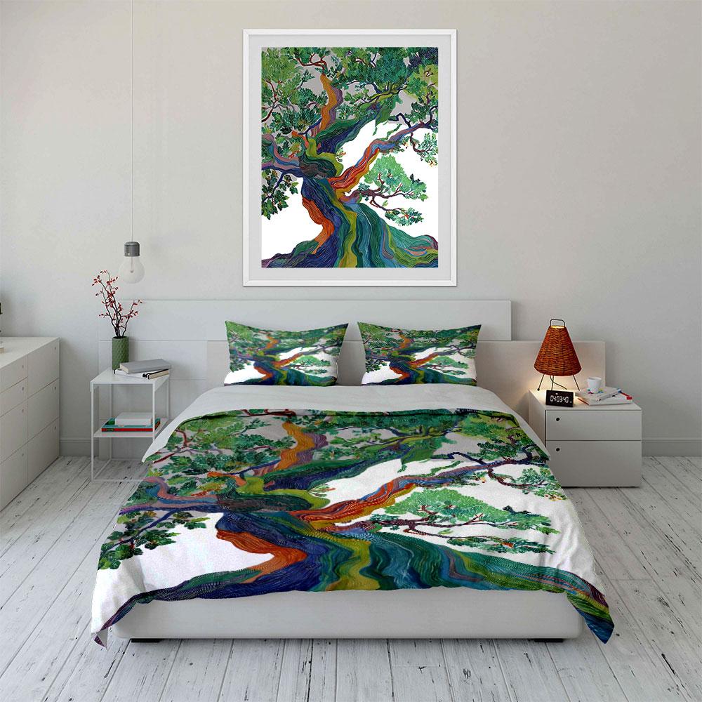 Rainbow-colored Tree Branches. Bedding Sets Duvet Cover Sets Duvet Covers Pillowcases(1* Duvet Cover 2* Pillowcases Without Duvet Insert)