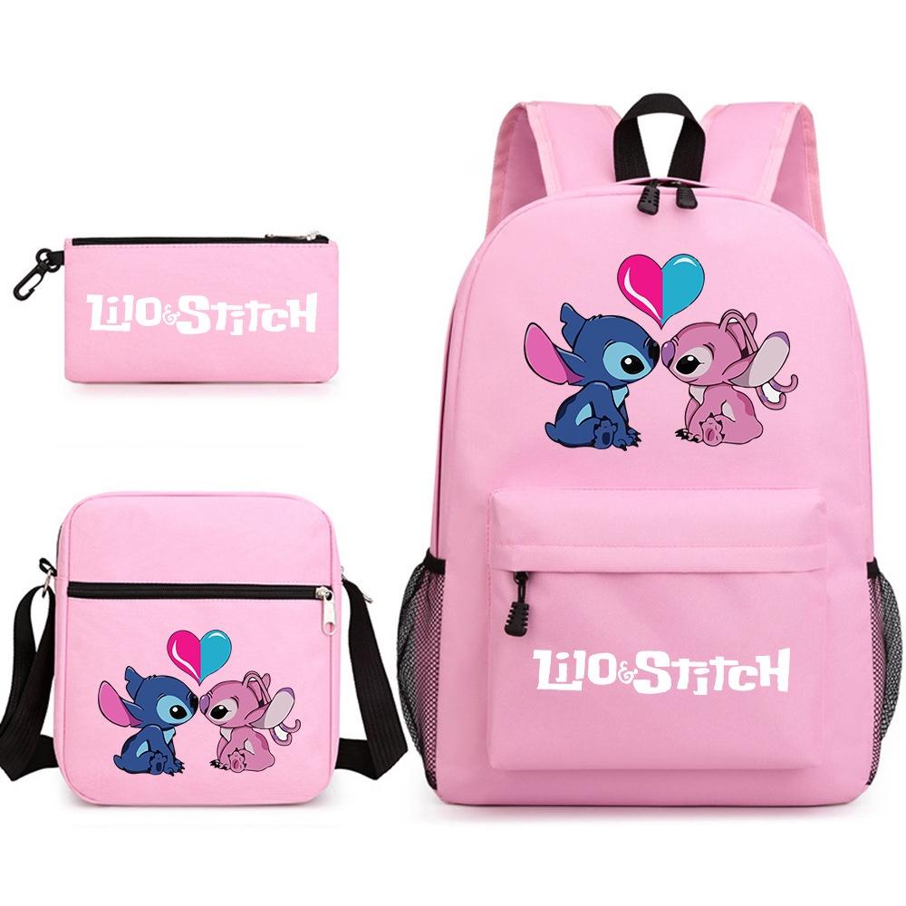 Lilo Stitch Cartoon Kids Boys Backpack Large Capacity Travel School Bag