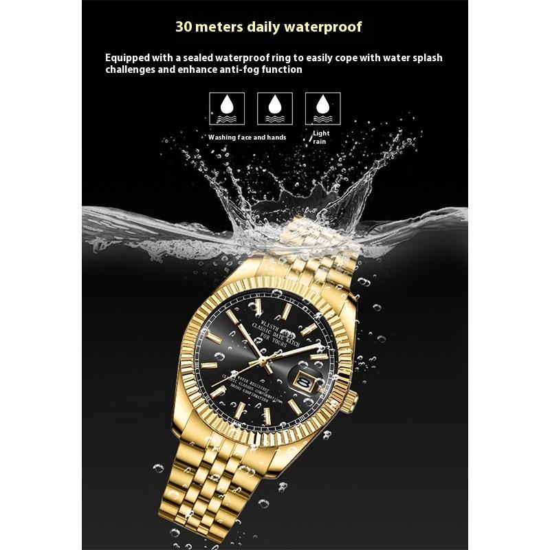 Top Marke Mechanische Quarz Herrenuhr Herren Butterfly Druckknopf Mode Wasserdicht Lässige Herrenuhr