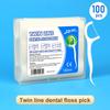 Toothpick Ultra-Fine Double-Line Disposable Floss Sticks, Food-Grade Toothpicks