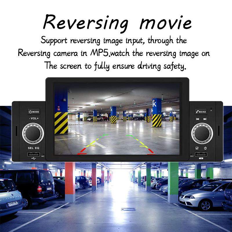 icreative Radio para coche de 5 pulgadas, 1 Din, Android, reproductor multimedia automático, Bluetooth, MirrorLink, receptor FM
