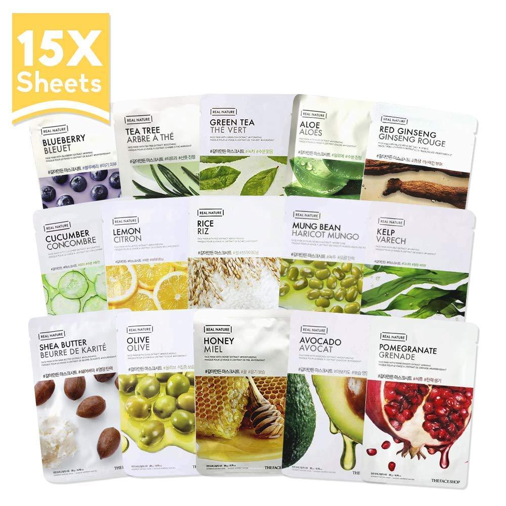 

Маска для лица The Face Shop Real Nature 15шт.