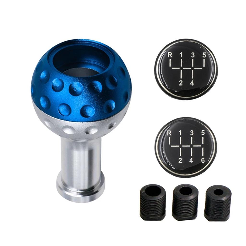 5/6 Speed Gear Shift Knob Car Manual Trans Shifter Stick Head Knob Aluminum With M8 M10 M12 Adapter for VW GTI Jetta Golf 5
