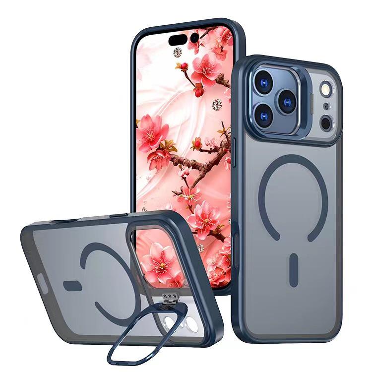 

iPhone 17 Pro Max Crystal Armor Магнітний чохол-підставка - Ударостійка захисна кришка iPhone 16E/17E синій