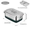 Stainless Steel Lunch Box Double Layer Bentos Box with Compartments Leak Proof Food Container for Adults and Kids