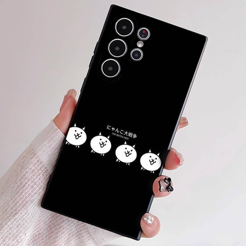 B-Battle Cats Anime Game Phone Case For Samsung S Series S21 S22 S23 S24 S25 FE Plus Ultra TPU Soft To Skin-friendly Case