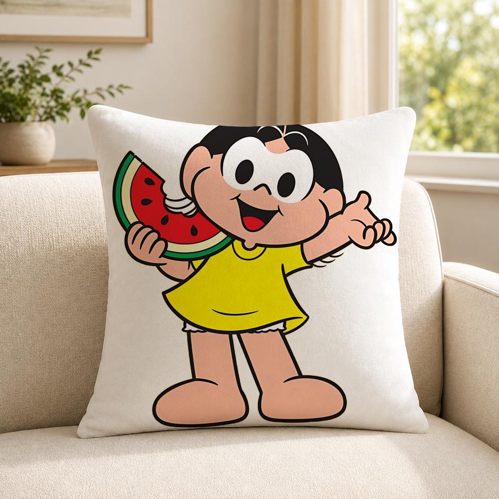Character MMagali Cartoon Cushion Cover Soft Short Plush SkinFriendly Cushion Case for MultiScene Use
