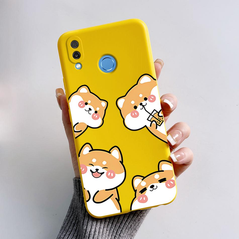 For Honor Play Case COR-L29 Phone Cover Cute Bear Cartoon Frog Soft Silicone Matte Fundas Coque For Honor Play Shockproof Bumper