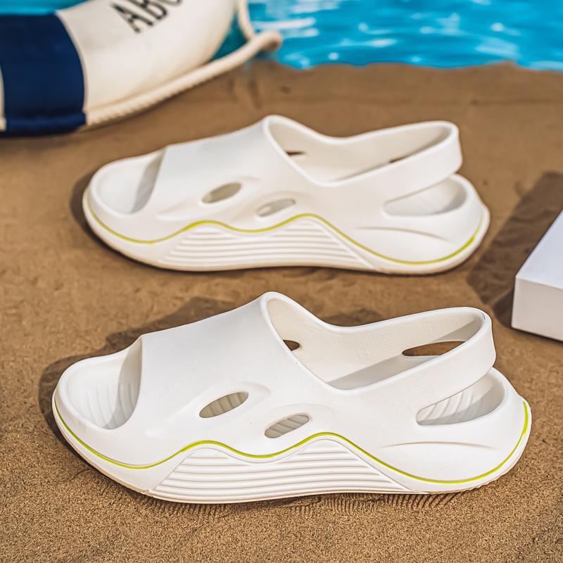 Fashion Soft Sole Slippers Men SummerNon-Slip Beach Man Comfortable Thick Bottom Platform Sandals Casual EVA Lightweight Walking Beach