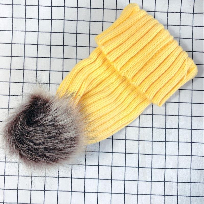 Cozy Womens Winter Hat With Fluffy Pom-pom And Stylish Folded Cuff Design