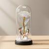 Ewige Blume Rose Glasabdeckung Puppenstrauß Ornament Muttertag Valentinstag Geschenk Qixi Festival Geschenk LED Nachtlicht