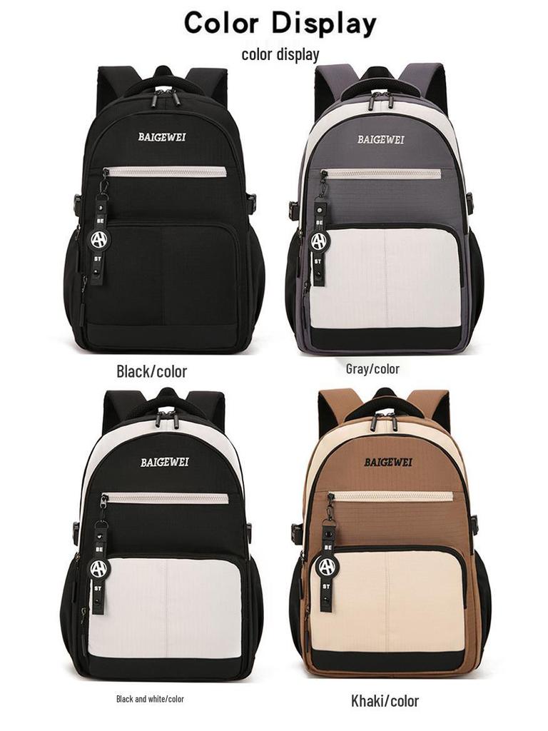 Trendy Nový Oxford Látkový Ležérní Batoh - Vícevrstvý, Velkokapacitní Školní a Cestovní Taška pro Studenty