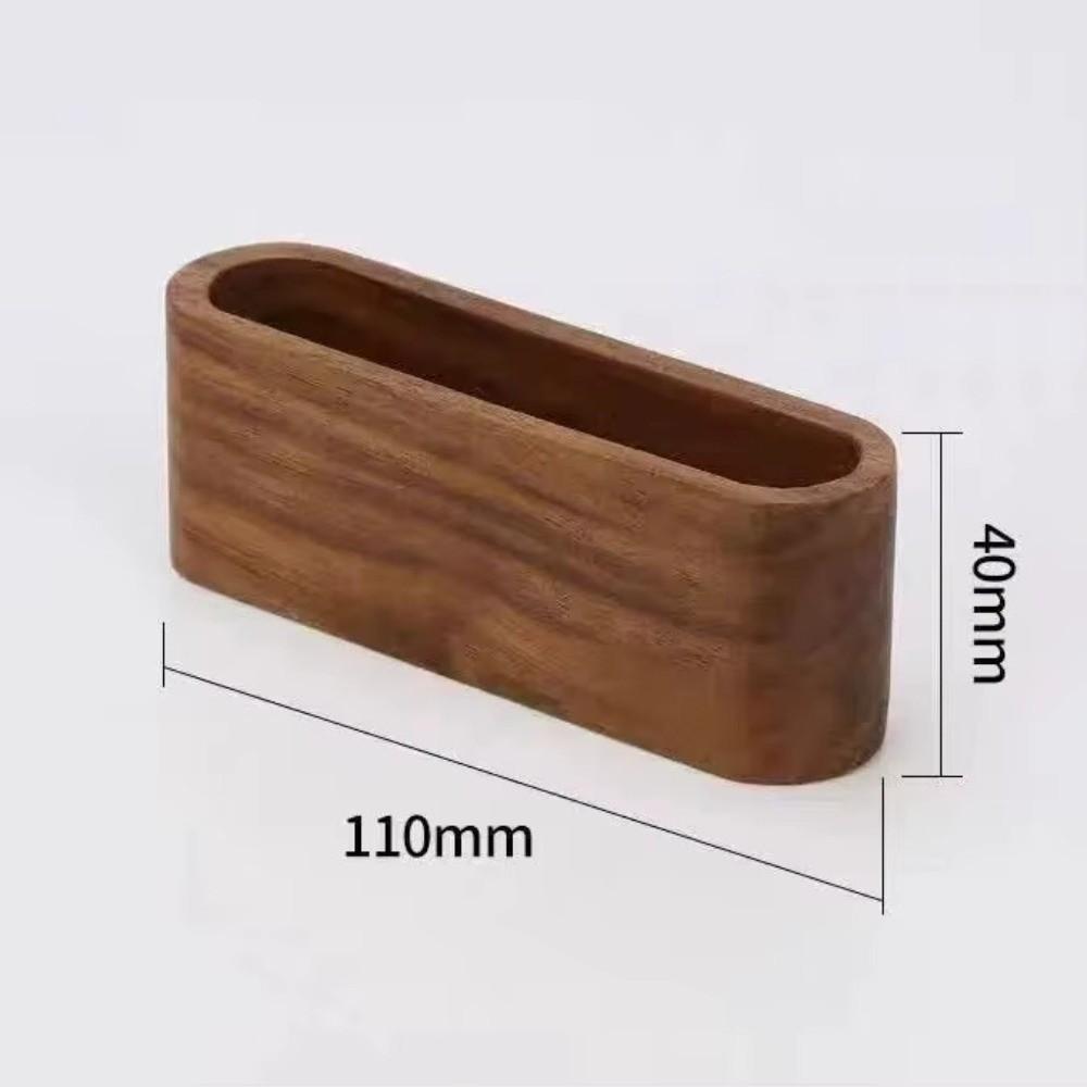 Creative Wooden Business Card Holder Office Supplies Storage Box Note Holder Stationery Desktop Accessories Card Holder
